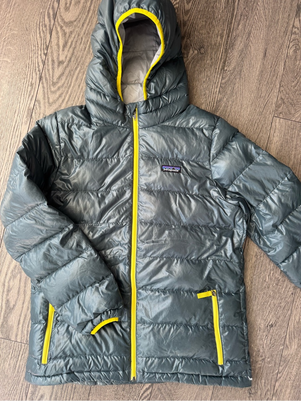 Patagonia Kids' Hi-Loft Down Sweater™ Hoody | Green | XL.